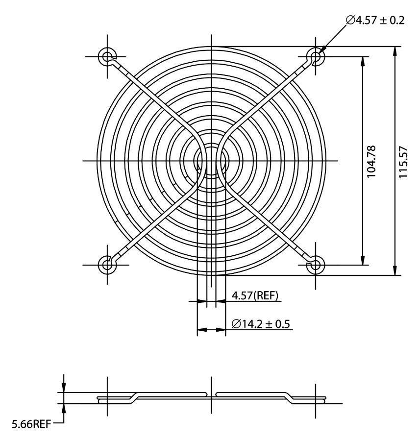 Решетка для вентилятора 120x120mm