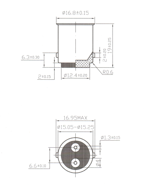 Цоколь металлический B15D/18