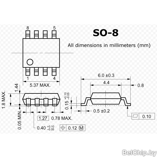 Операционный усилитель TL082CDT SO-8