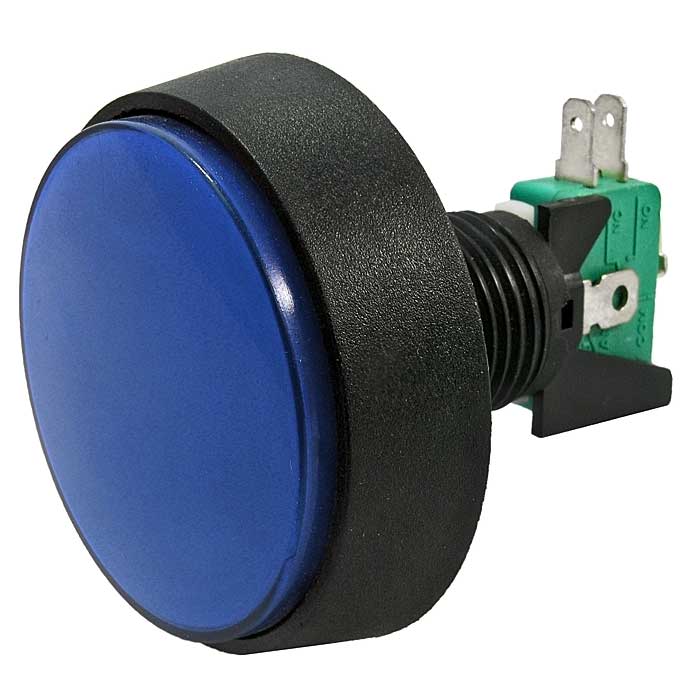 Кнопка для иговых автоматов GMSI-1B-C no(nc)+nc(no) blue