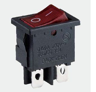 Клавишный переключатель SC-778 4с 12v красный