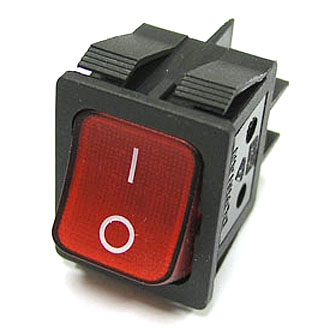 Клавишный переключатель IRS-201-8C on-off / с подсветкой (220В) красный