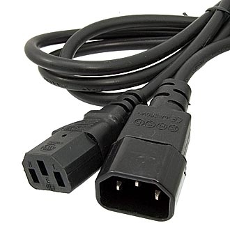 Шнур ПВС-АП 3*0,75 C13С14, черный, 5,0 м