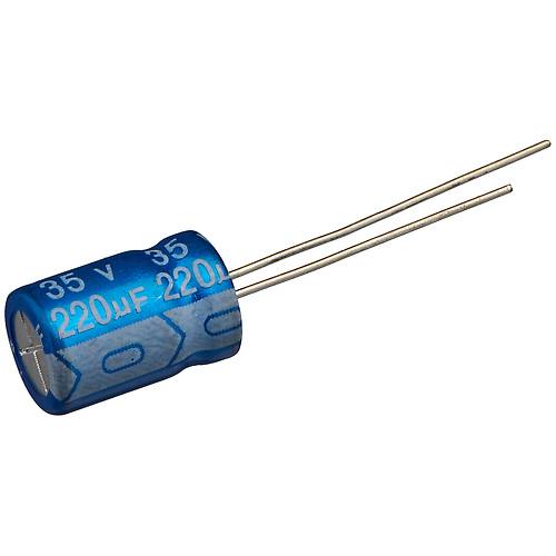 Конденсатор электролитический 220uF 35V 08x11 105C / JRB1V221M03500800120000B