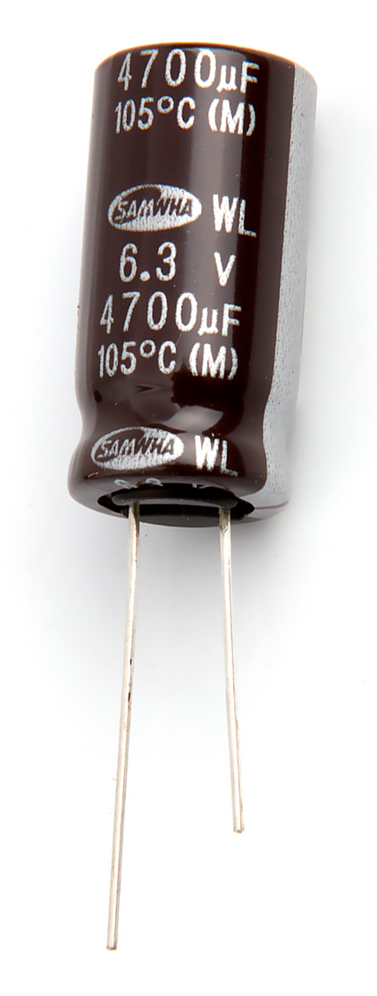 Конденсатор электролитический 4700uF 6,3V 12х25 WL 105 / WL0J478M12025BB
