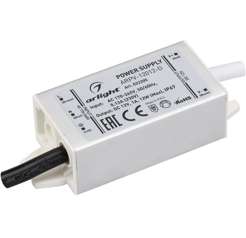 Источник питания ARPV-12012 (12V, 1A, 12W)