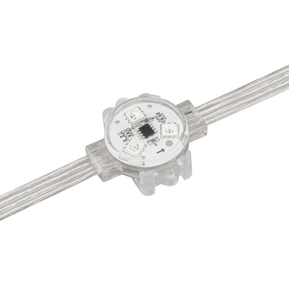 Модуль управляемый VISOR-SPI-5060-3-12V RGB 120deg (D30x16mm, 0.75W, IP68)