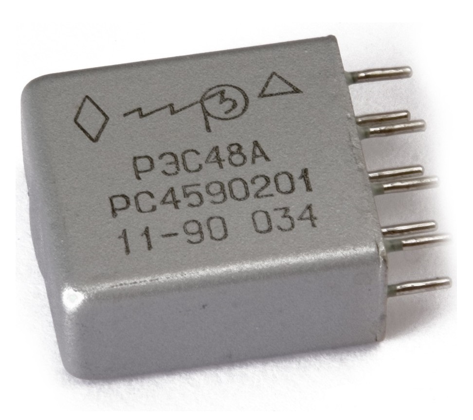 Реле РЭС48А РС4.590.201 (27в) (90-94 гг.)