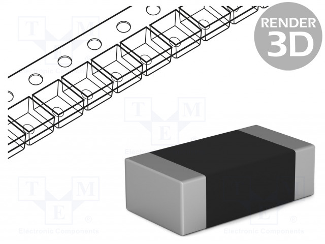 Конденсатор многослойный SMD 1206 3.3uF X7R 25V 10% / GRM31CR71E335KA88L