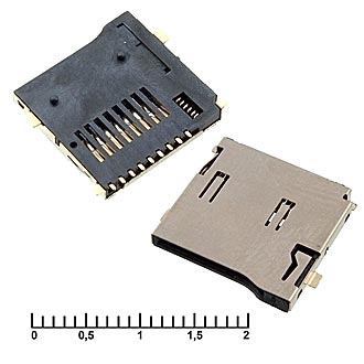 Держатель micro-SD SMD 9pin ejector
