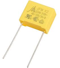 Конденсатор плёночный JFW 1uF 310V 10% X2 26,5x19x10,5mm P:22,5mm / JFW0A9105K225000B01