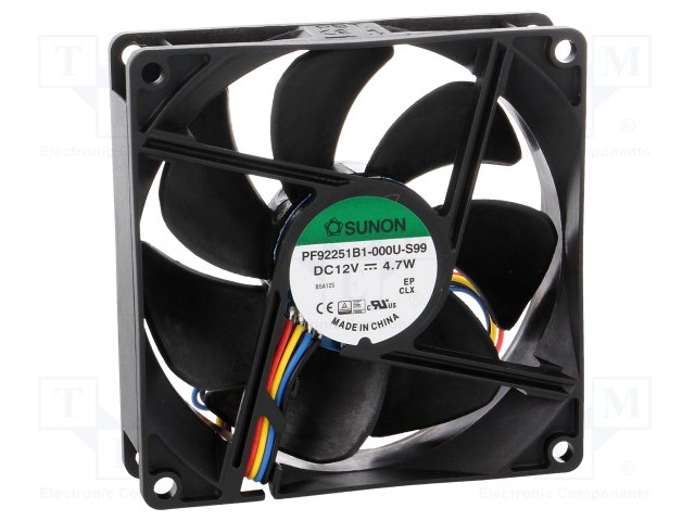 Вентилятор PF92251B1-S99 / 12В DC, 92x92x25мм, PWM