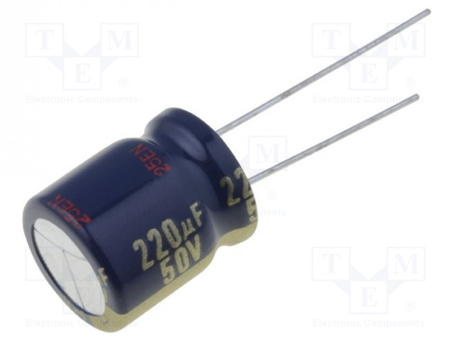 Конденсатор электролитический низкий импеданс 220uF 50V 20% / EEUFC1H221S