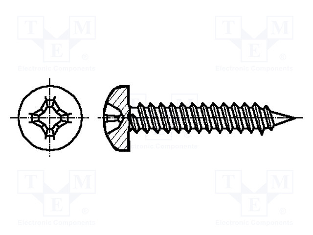 Винт B2.2X6.5/BN994 / винт, M2.2x6.5мм, BN 7981C, цилиндрическая, Phillips