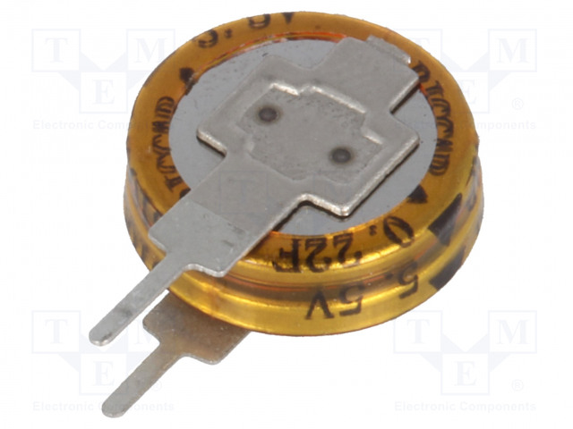 Суперконденсатор 0,22F 5.5V 20% / BCE005R5V224FS / BCEV-5.V-0.22F