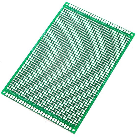 Плата макетная P-PCB9X15-D / HR0375 / FR-4, 90x150мм, двухсторонняя