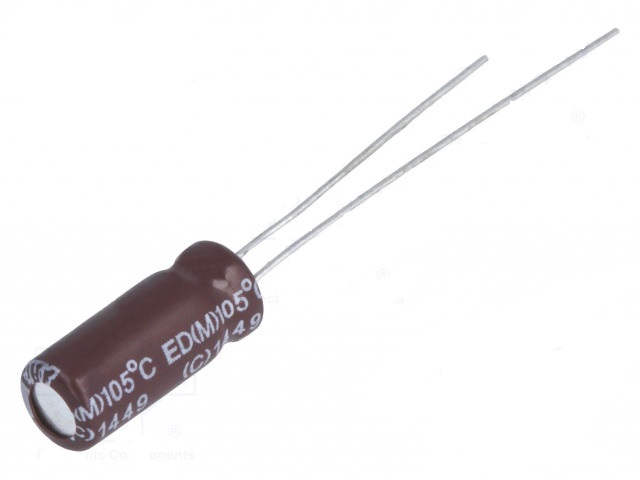Конденсатор электролитический низкий импеданс 2200uF 16V 12,5x25 105C / ED1C222MNN1225