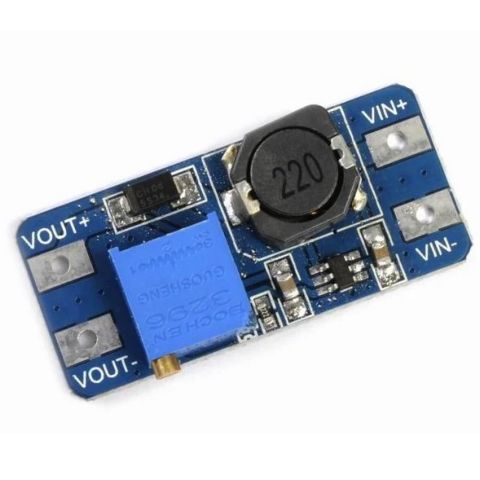 DC-DC преобразователь MOD-MT3608 / с защитой, 2A, Uin=2-24V, Uout=28V