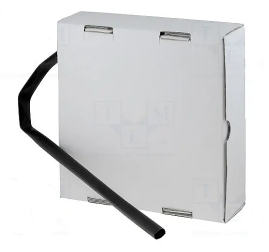 Термоусадочная трубка CB-HFT6.4/BOX-BK / без клея, 2:1; 6,4мм; черный