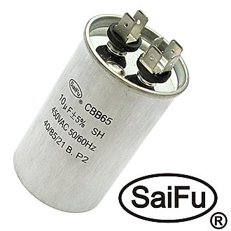 Конденсатор пусковой CBB65 10uF 450V (SAIFU)