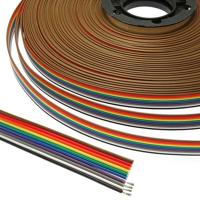 Шлейф RC-10 Color 22AWG Cu pitch 1.7 mm (30,5 м)