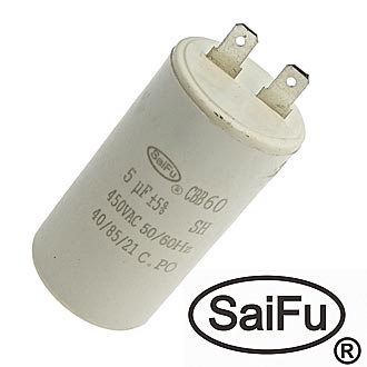 Пусковой конденсатор CBB60 5uF 450V (SAIFU)
