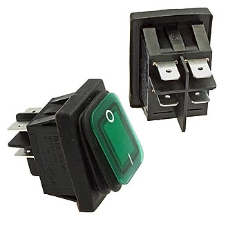 Клавишный переключатель SB092-12V IP65 on-off 22x30mm