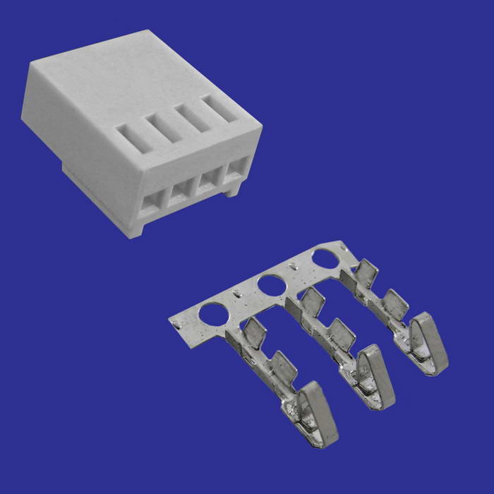 Разъем питания низковольтный HU-04 pitch 2.54mm+Terminal