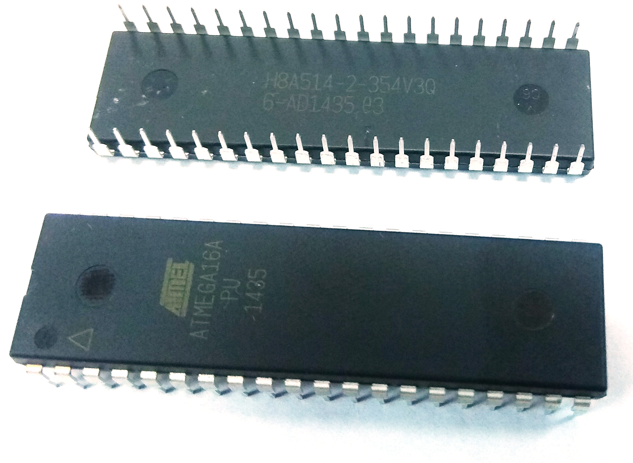 Микросхема Atmega16A-PU / демонтаж