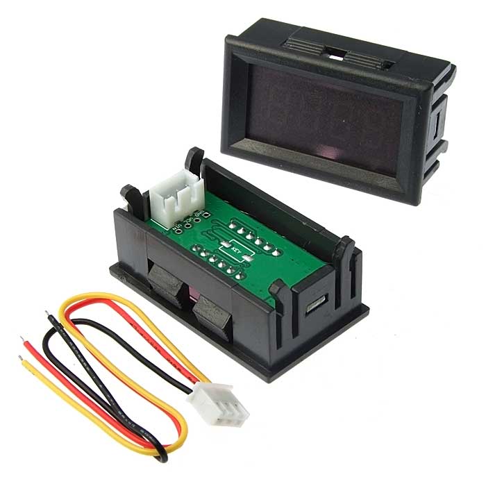 Щитовой цифровой прибор 0-33,00VDC red (45x26mm)