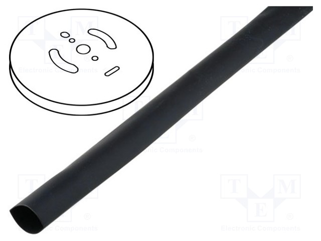 Термоусадочная трубка CB-HFT9.5/1M-TR / 2:1, 9,5мм, 1м, прозрачная