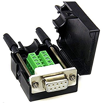 Разъём D-SUB DB9-F / розетка 9pin с клеммником в корпусе
