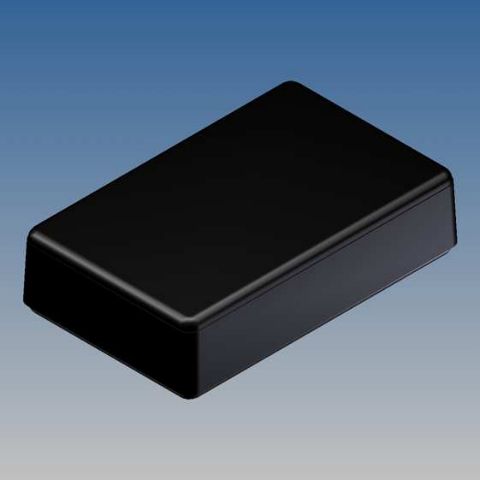 Корпус 10011.9 / 90x56x22 черный, со стойками для плат