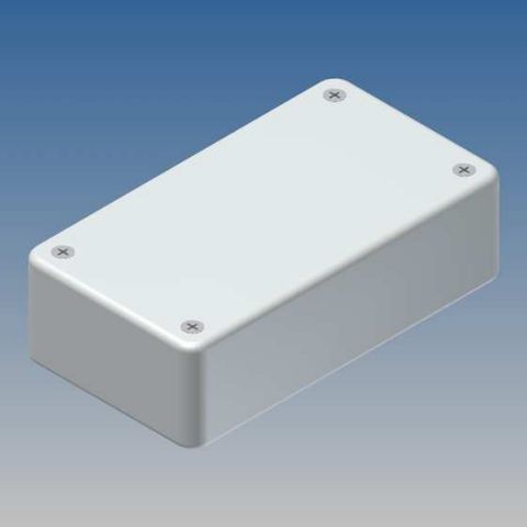 Корпус COFFER 1.5 / 100x55x29 серый, с направляющими для плат 1.5мм