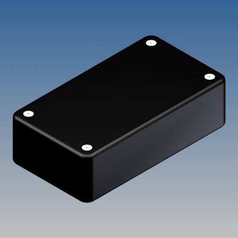 Корпус COFFER 1.9 / 100x55x29 черный, с направляющими для плат 1.5мм