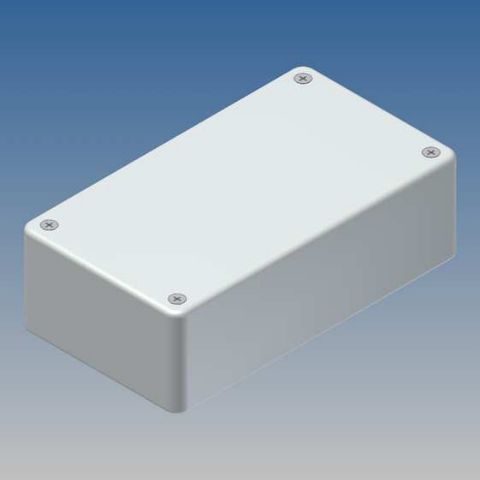 Корпус COFFER 2.5 / 125x70x39 серый, с направляющими для плат 1.5мм