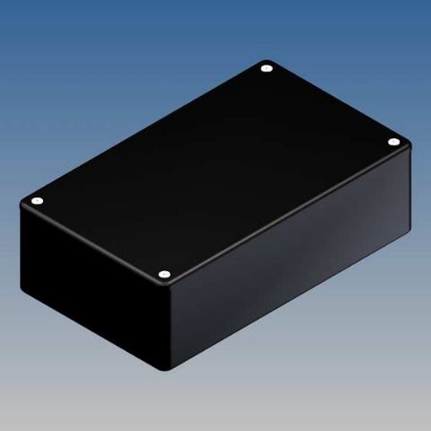 Корпус COFFER 3.9 / 160x95x49 черный, с направляющими для плат 1.5мм