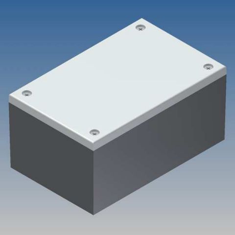 Корпус CP/2.20 / 110x70x53.9 серый со светло-серой крышкой, со стойками для плат
