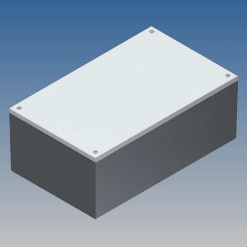 Корпус CP/4.20 / 215x130x82.9 серый со светло-серой крышкой, со стойками для плат
