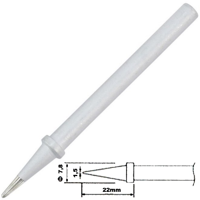 Паяльное жало C2-1 LONG (79-3210), для паяльника ZD-30C, 60Вт
