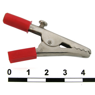 Зажим "крокодил" 8-0030 red