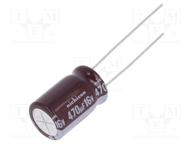 Конденсатор электролитический низкий импеданс 470uF 16V 20% 105C / UPM1C471MPD6TD