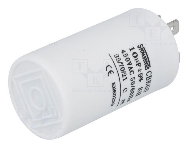 Конденсатор пусковой 10uF 450V 5% / CBB60A-10/450