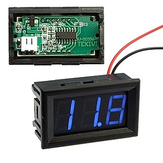 Вольтметр цифровой V27T-DL Blue (3.2-30V)
