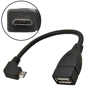 Переходник USB AF to MicroUSB 90 degrees (SZC)