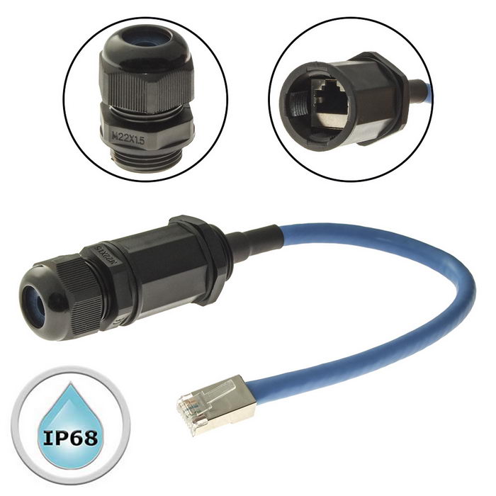 Разъём герметичный RJ45M22L25-6B
