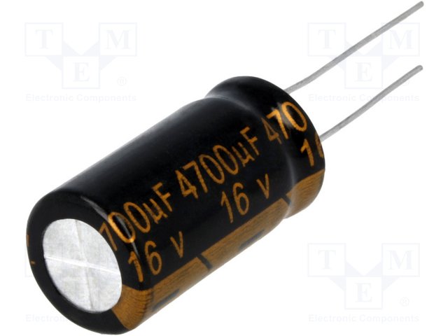 Конденсатор электролитический 4700uF 16V 16x25 105C 20% / EWH1CM472L25OT
