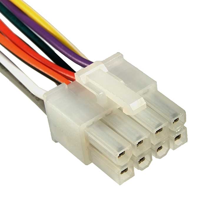 Разъём питания низковольтный MF-2x4F wire 0,3m AWG20