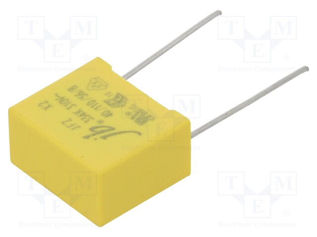 Конденсатор пленочный 330nF 310V 10% X2 P=15mm / JFZ-330N/310-P15