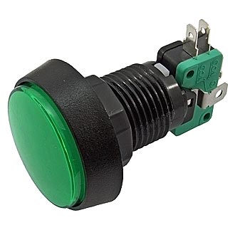 Кнопка для игровых автоматов GMSI-4B-C no(nc)+nc(no) green
